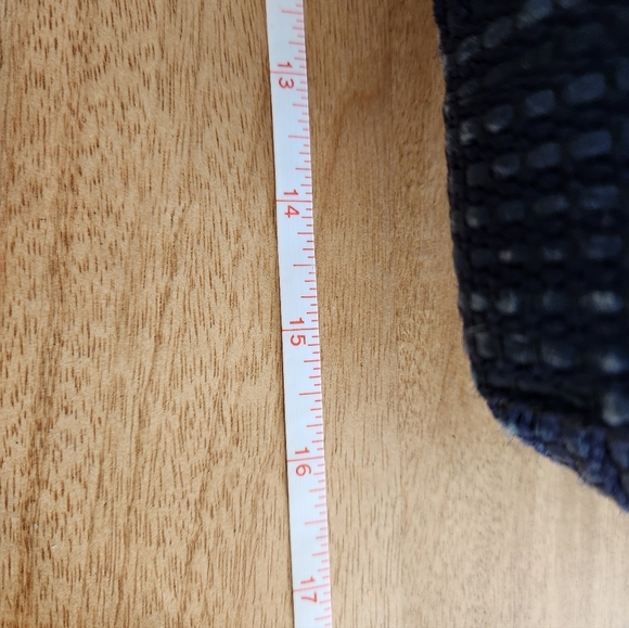 Navy Woven Tote Bag [16 Inch/4 Inch/10in] - Picture 10 of 12